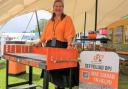 Kate Miles, charity manager for the Pembrokeshire-based DPJ Foundation, launches the DPJ Big BBQ at the Royal Welsh Show – a campaign that aims to combat rural isolation by bringing families and communities together whilst raising funds for the DPJ