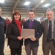 It's been a while ... Dairy Stockperson of the Year 2019 was Rheinallt Harries pictured with NFU Cymru deputy president Aled Jones, rural affairs minister Lesley Griffiths, and NFU Cymru milk board chair, Gareth Richards.