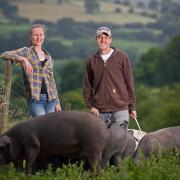 Kyle and Lauren, award winning pork producers from Abergavenny