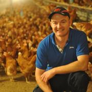 Osian Williams has reduced ammonia levels in his poultry housing by up to 75 per cent PIcture: Debbie James