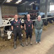 Three generations of the Lewis die-hard dairy farming family.