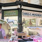 GC Hughes Butchers. (Inset - Paul Bowring).
