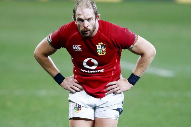 Alun Wyn Jones, centre, has represented the British and Irish Lions across four tours