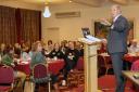 Mid Wales Regional Tourism Forum Steve Hughson addresses the conference.