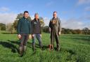 Andrew Giles (centre) with herd manager John Thomas (right) and assistant herd manager Tom Williams Picture: Debbie James