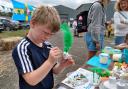 Jack absorbed in decorating eggs in the family area. Picture: Western Telegraph
