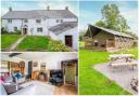The listed Monmouthshire farmhouse with a glamping site is on the market.
