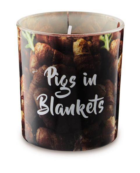 Wales Farmer: Pigs in Blankets candle (Aldi)