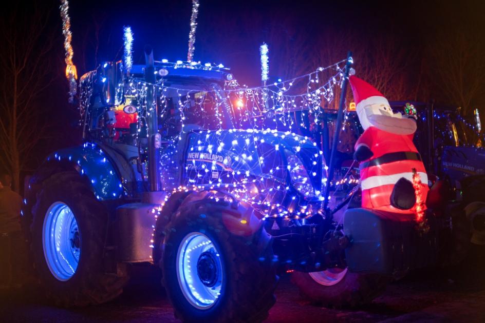 Tractors light up Christmas as Powys charity event raises £4500 