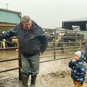 Philip Williams and his granddaughter, Eva, try to make sense of the TB situation Picture: Vicky Williams