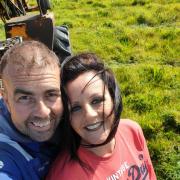 Farming couple Carwyn and Leanne Miles