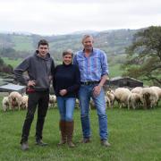 NSA hosts Huw, Sioned and son Dafydd Owen, Red House Farm, Aberhafesp, Powys.