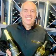 Kerry Vale Vineyard owner Russell Cook with the award winning wines.