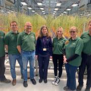 Dr Catherine Howarth from IBERS at Aberystwyth University with the rest of the oat breeding team. Image: IBERS