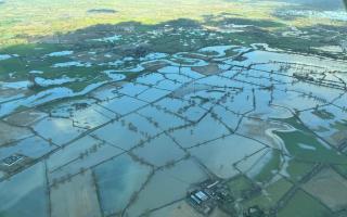 Photos of Ardleen and Crigion following Storm Henk, taken from a Cessna 182.